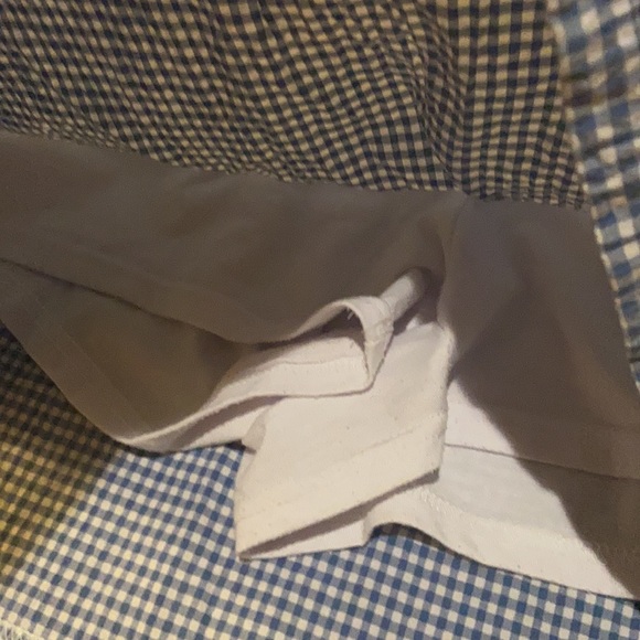 C.D. Petites Women’s Blue and White Plaid Skort with Elastic Waistband PM - Picture 5 of 6